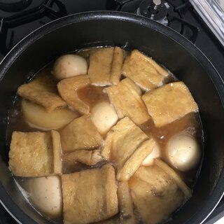 大根と油揚げ、たまごの煮物